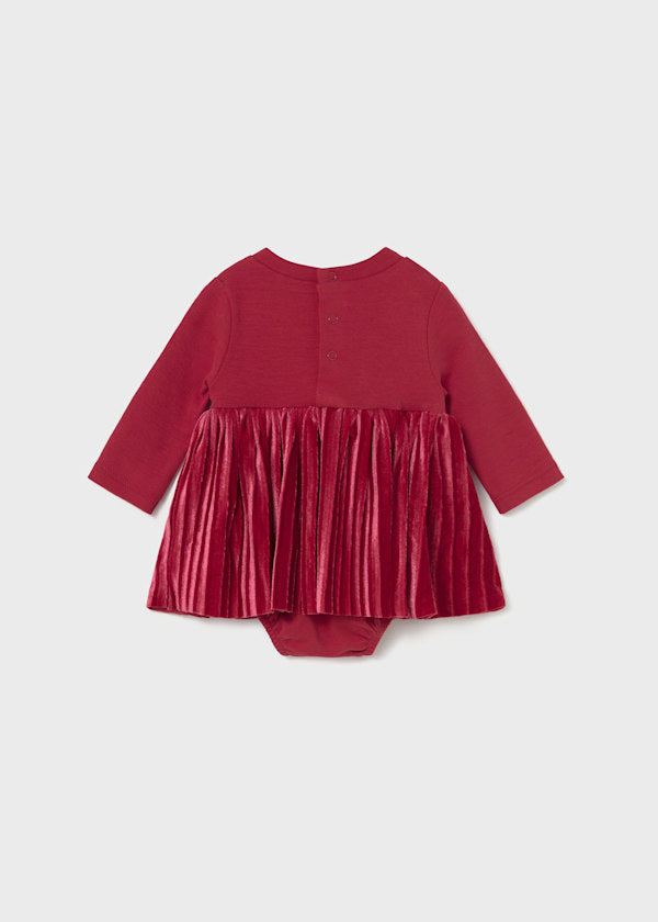 Mayoral Baby Girls Cherry Red Velour Dress
