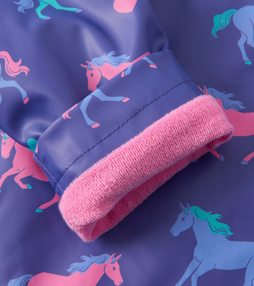 Hatley Younger Girls Purple Horse Raincoat