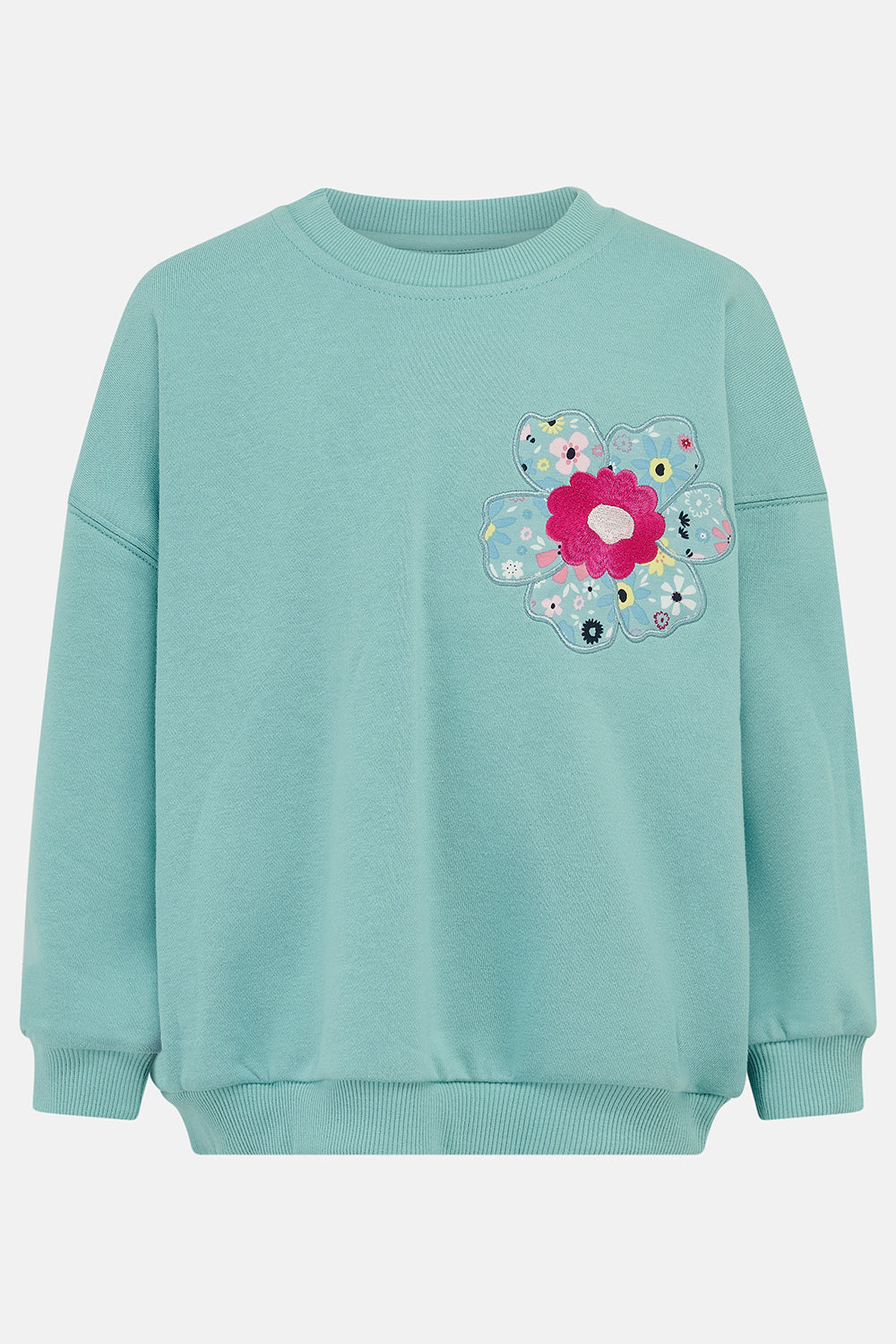 Lighthouse Teal Floral Sweater