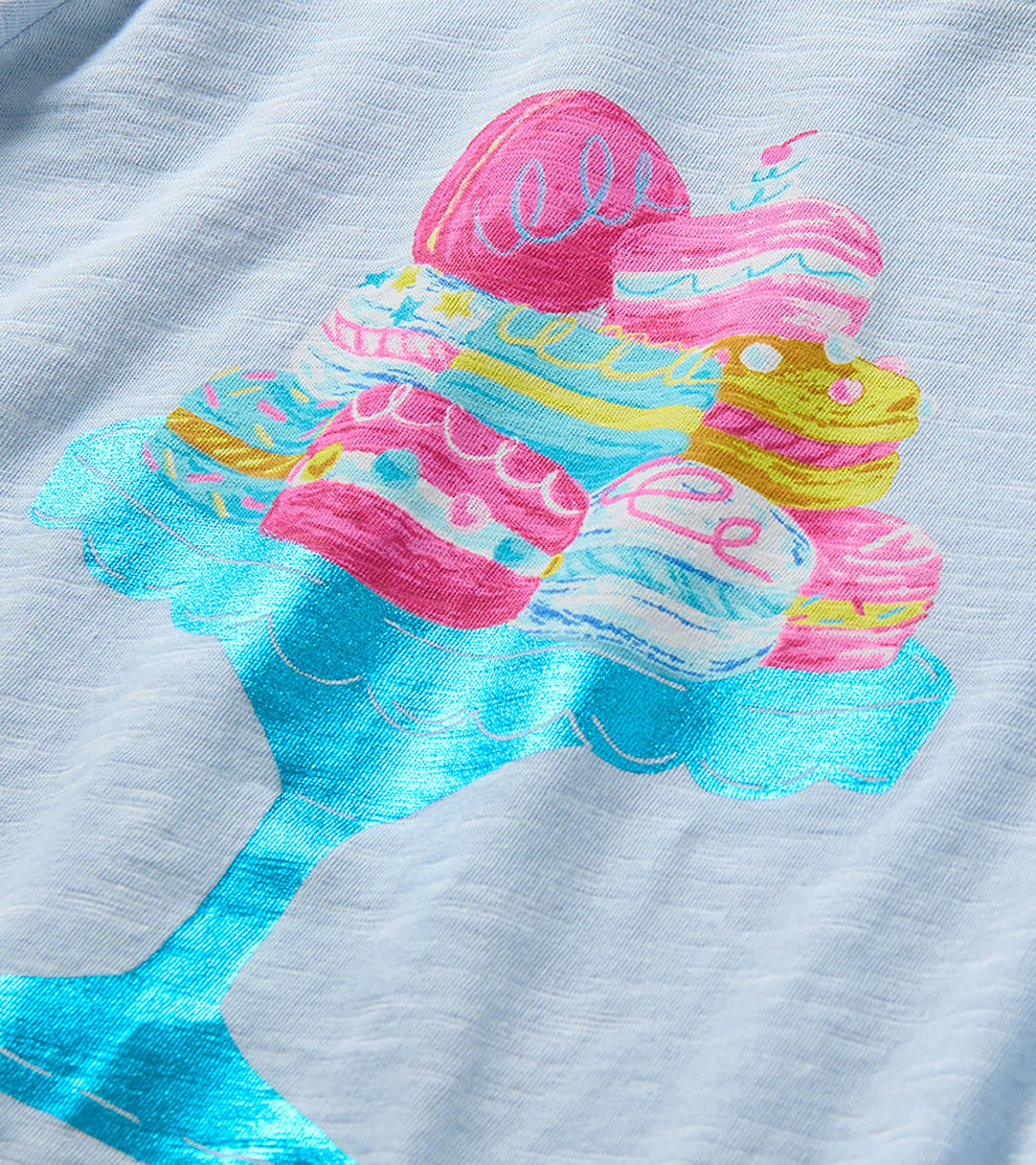 Hatley Girls Yummy Macarons Graphic Long Sleeve Tee