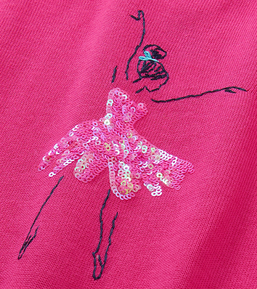 Hatley Sequin Ballerina Crew Neck Sweater.