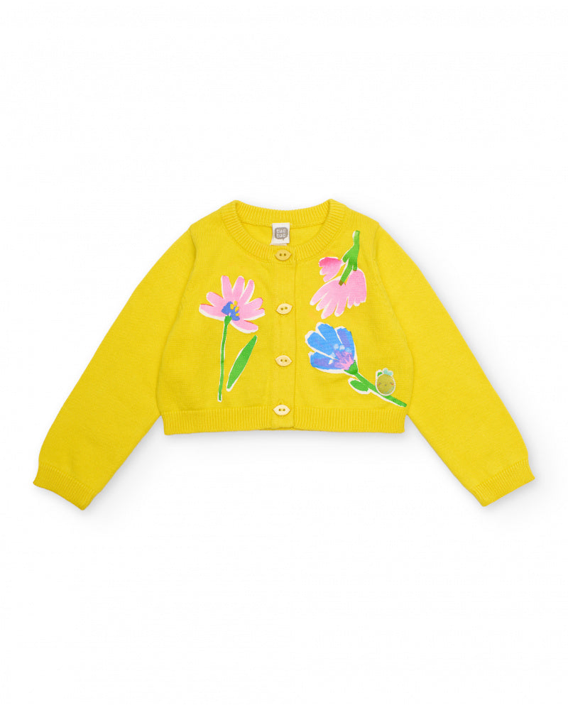 Tuc Tuc Girls Yellow Floral Cardigan