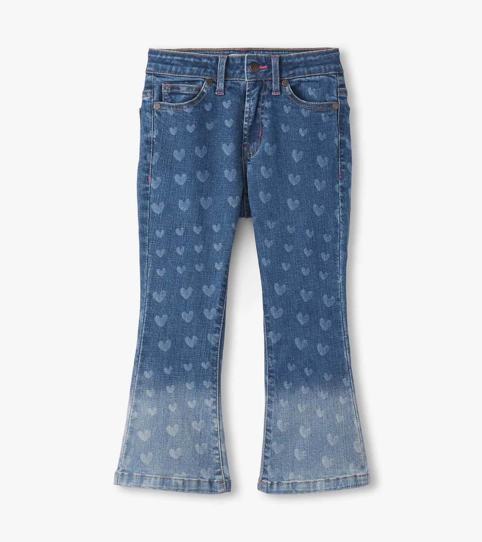 Hatley Girls Heart Flare Jeans