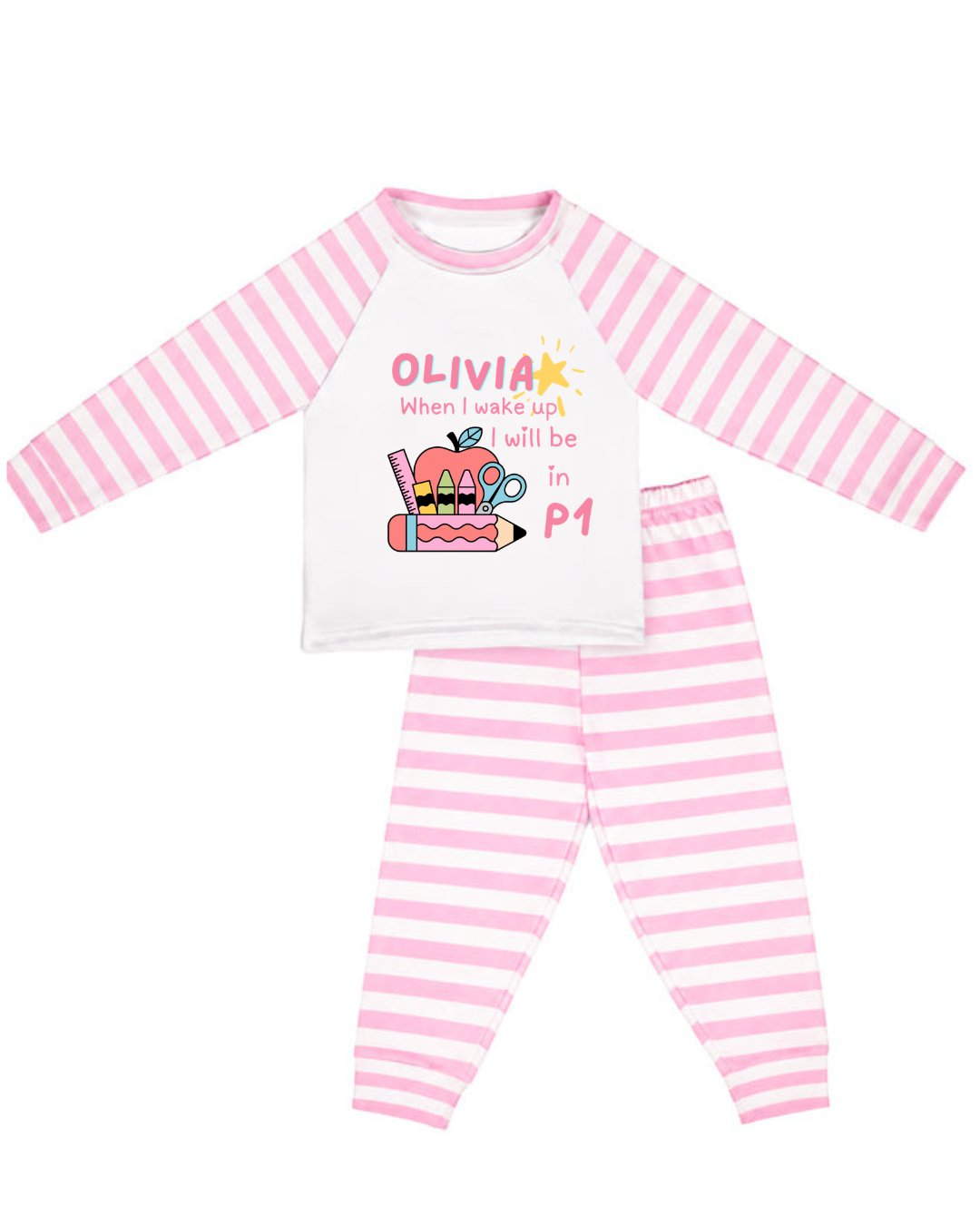 Back to School PJ’s-Choose Pink or Blue!