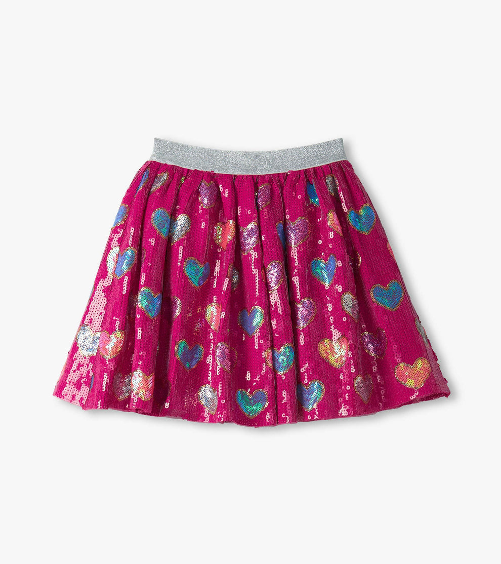 Hatley Girls Sequin Hearts Skirt
