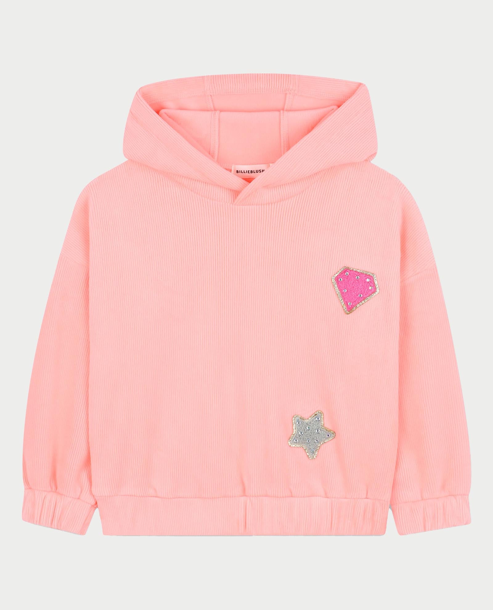 Billieblush Girls Coral Velour  Hoodie ZU21604