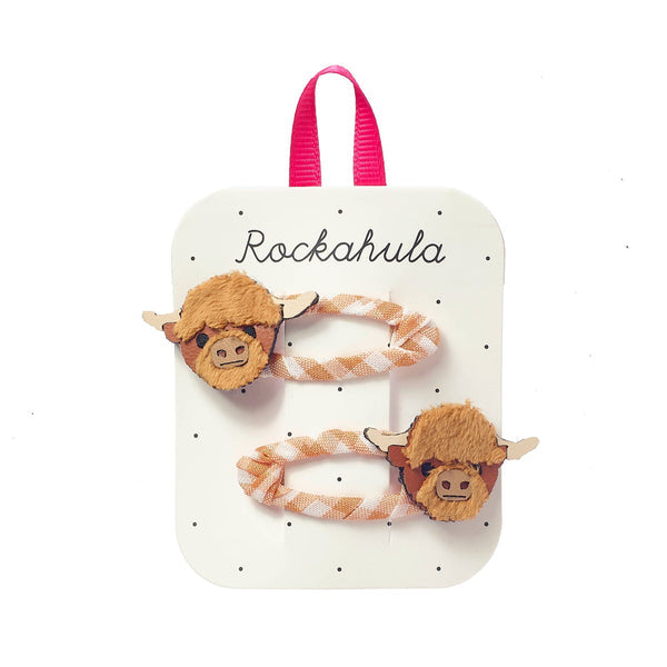 Rockahula Hettie Highland Cow Hair Clips.