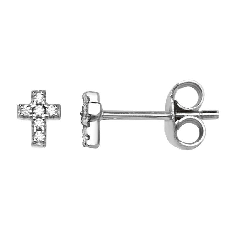 Sterling Silver Cross Earrings