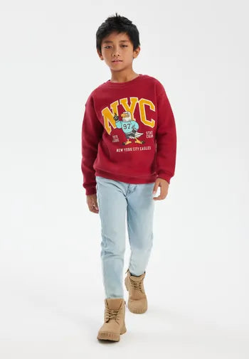 Minoti Boys Red NYC Sweater