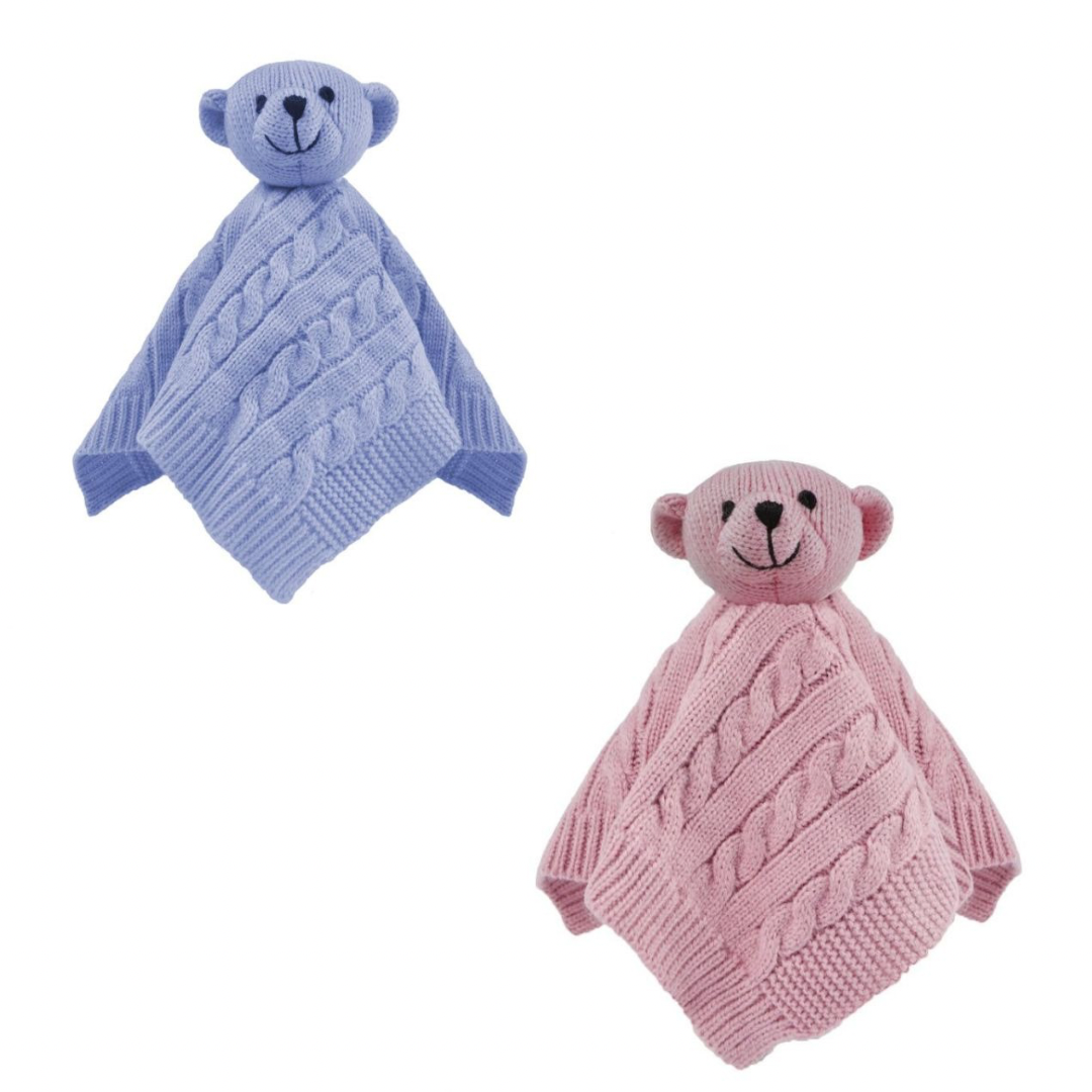 Baby Knit Teddy Comforter- Choose your colour!