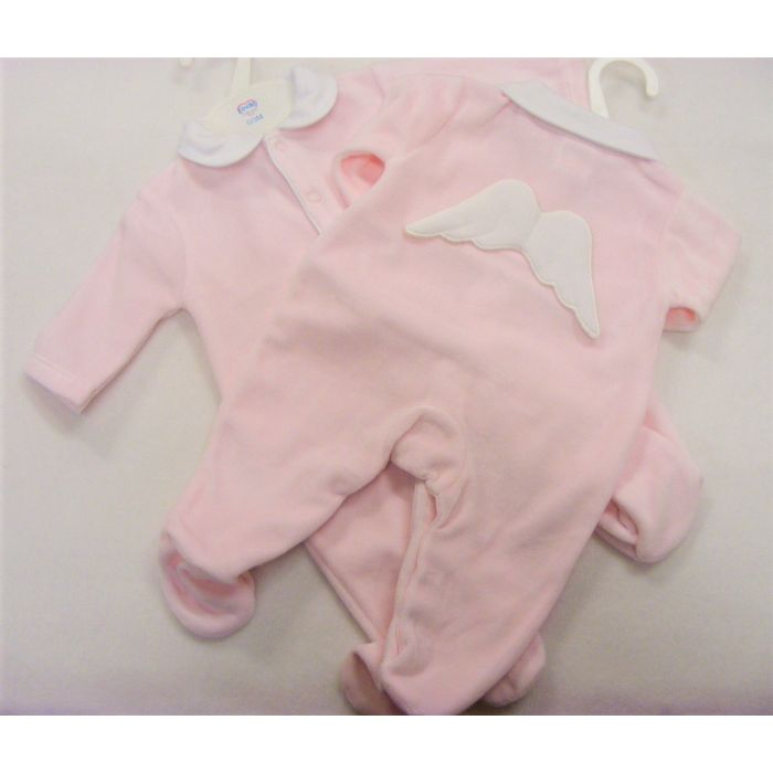 Baby Girls Little Cherub Pink Babygrow