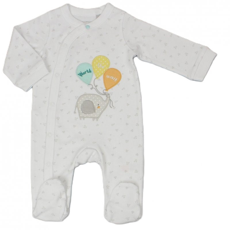 Baby White “Worth the Wait” Sleepsuit