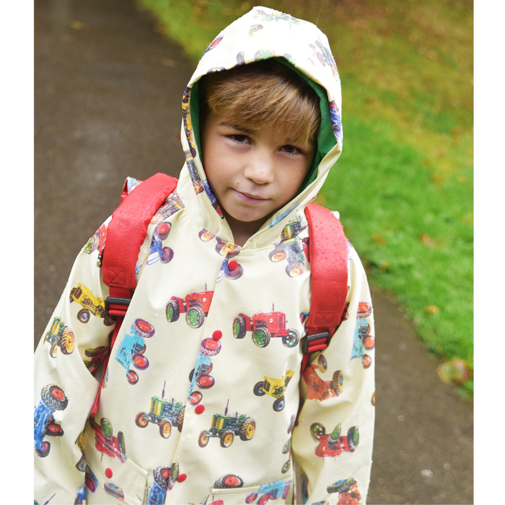 Boys Vintage Tractor Raincoat