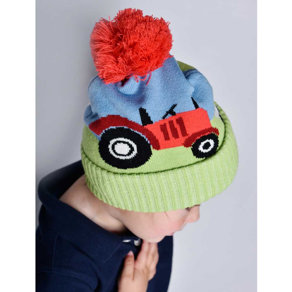 Farmyard Tractor Knit Hat