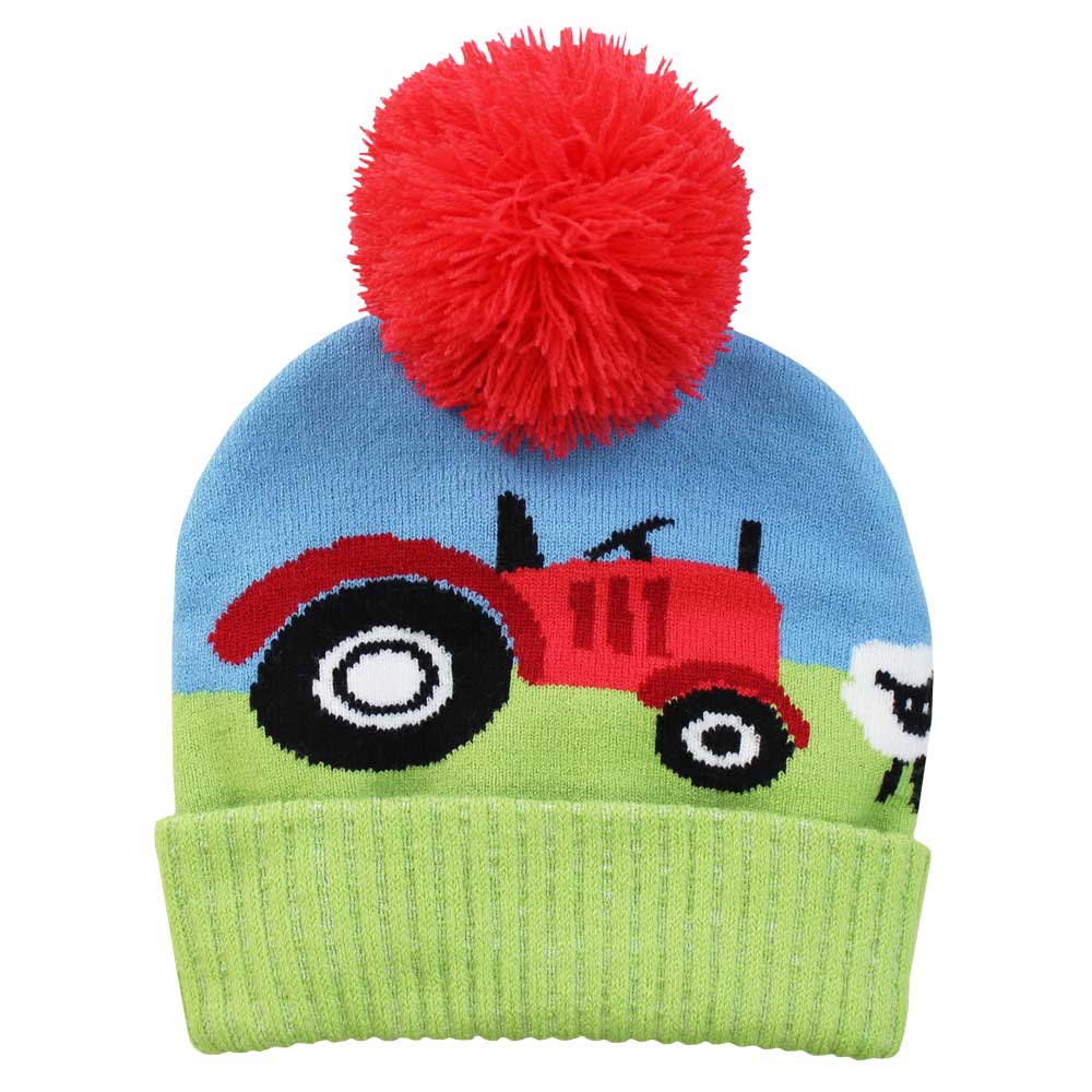 Farmyard Tractor Knit Hat