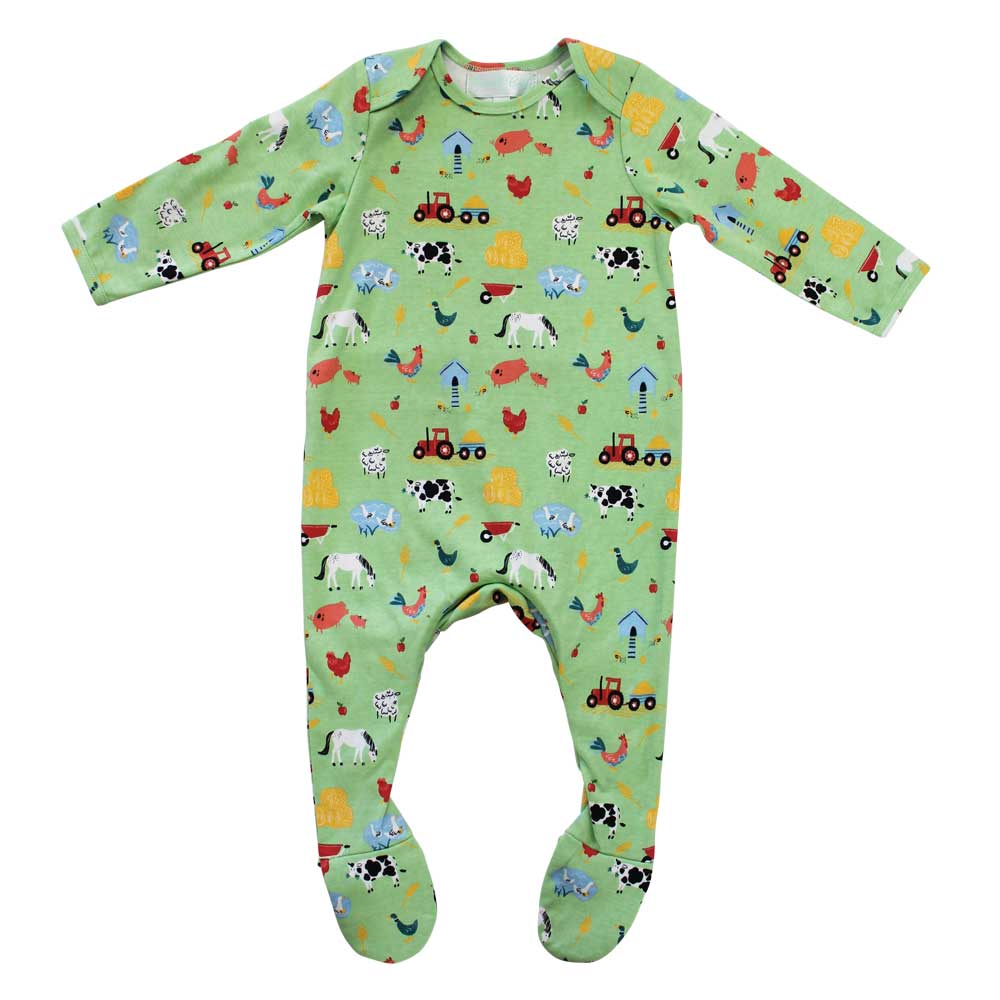 Farmyard Print Babygrow