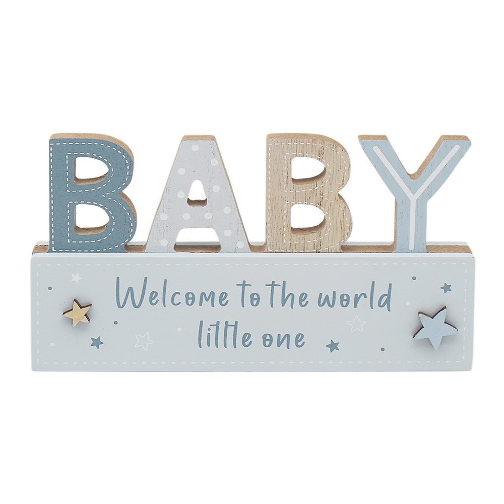 Baby Standing Plaque - Blue