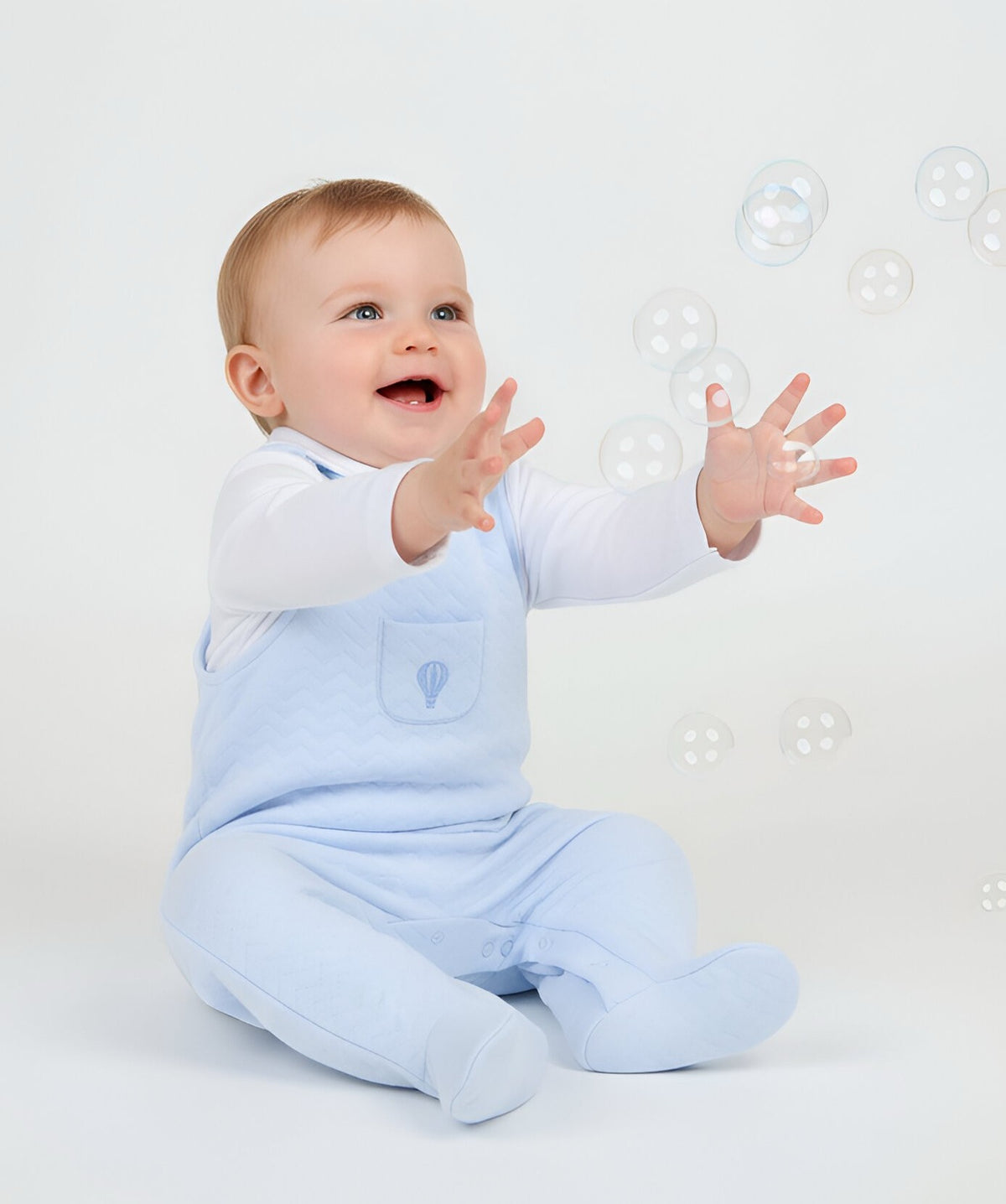 Pascal Baby Boy Blue Dungaree