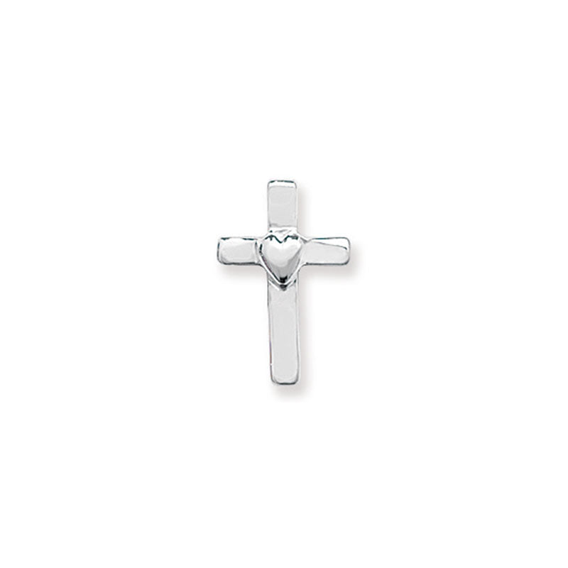 Sterling Silver Heart Cross Necklace