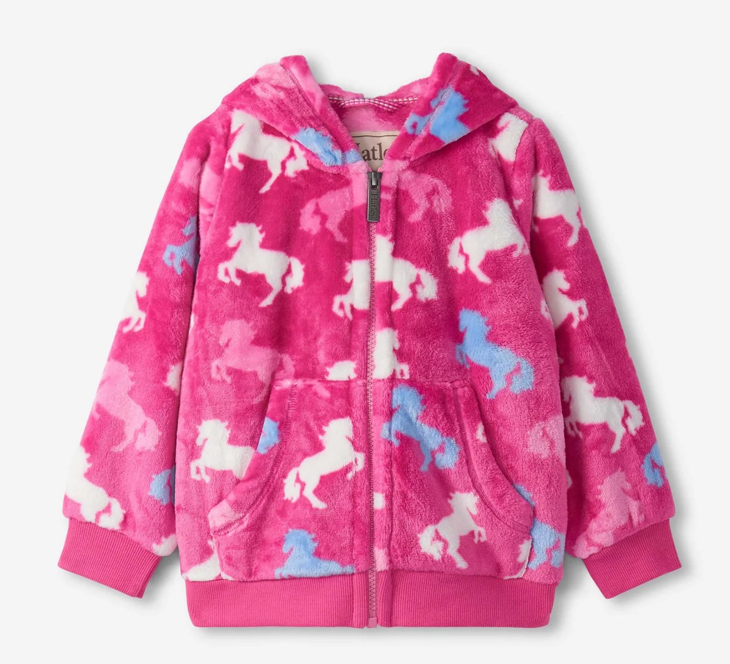 Hatley Horses Fleece Zip-Up Hoodie