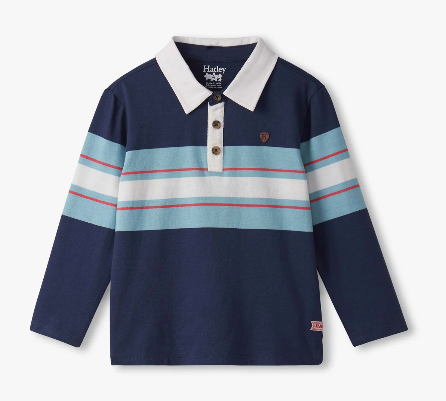 Hatley Blue Stripe Rugby Polo