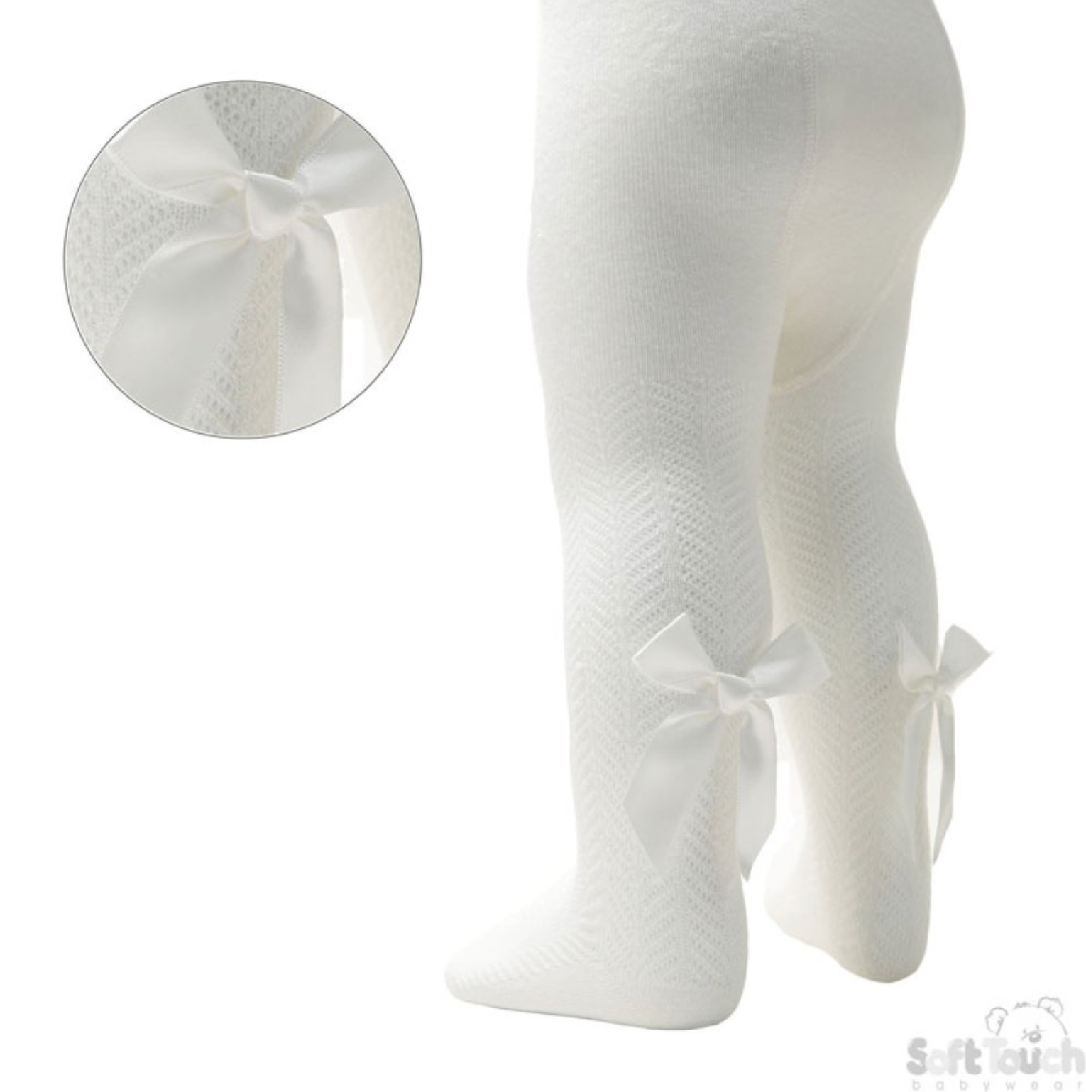 White Bow Tights