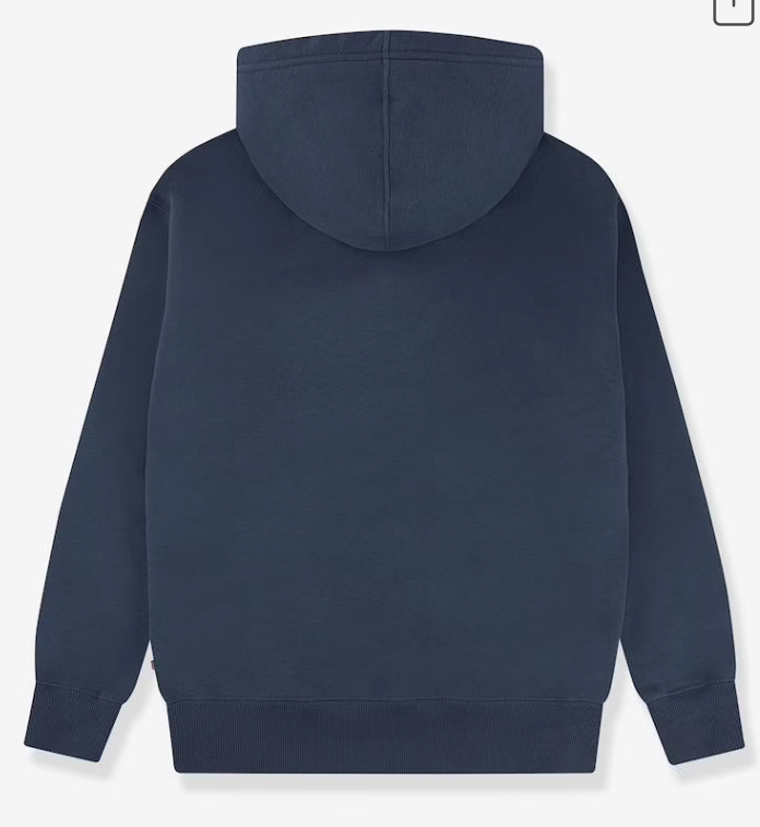 Boys Navy Levi Print Hoodie