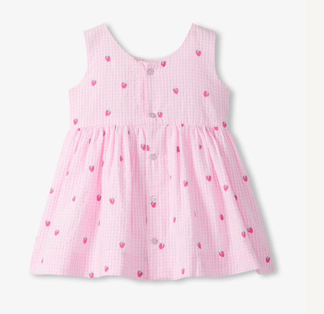 Hatley Baby Girls Teeny Berries Gingham Sleeveless Party Dress