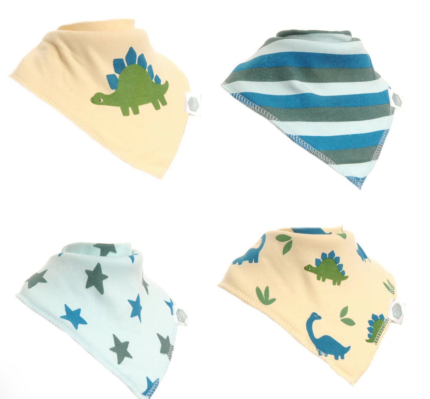 Ziggle Baby Dino & Star Dribble Bibs