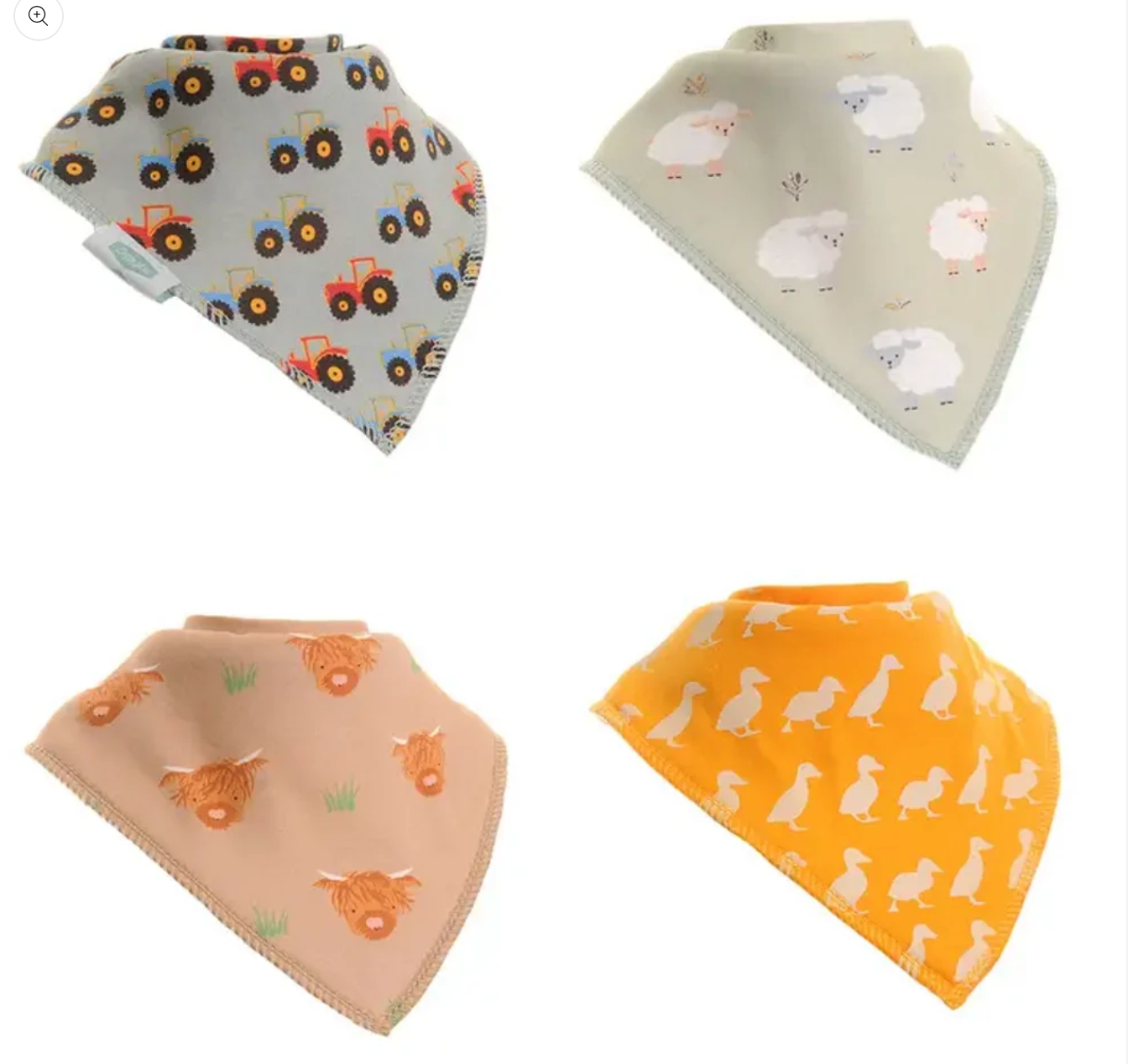 Ziggle Baby Farmyard  Dribble Bibs