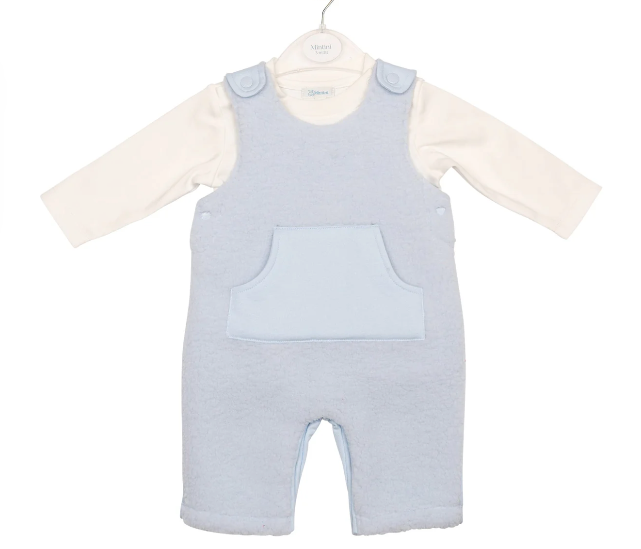 Mintini Baby Blue Dungaree & Top Set
