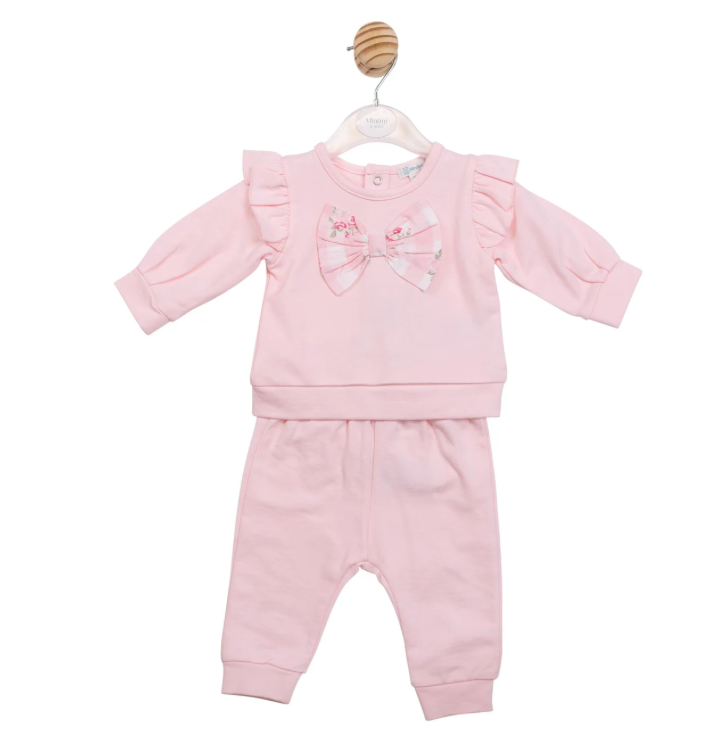 Mintini Baby Pink Bow Outfit