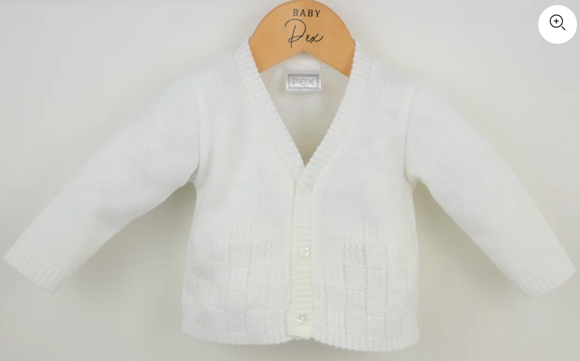 Bertie White Baby Cardigan