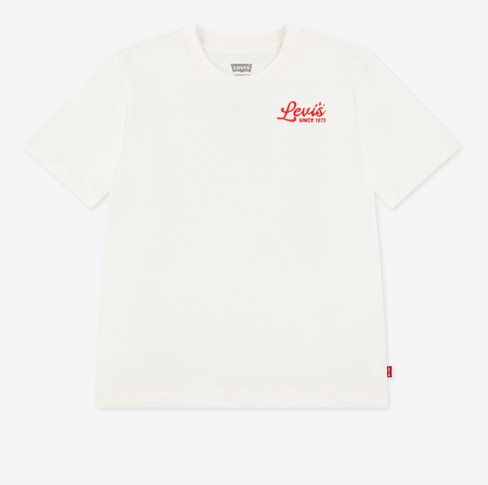Levi's Boys Pizza Loving Bear T-shirt In Ivory