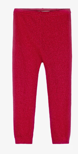Hatley Girls Red Shimmer Leggings