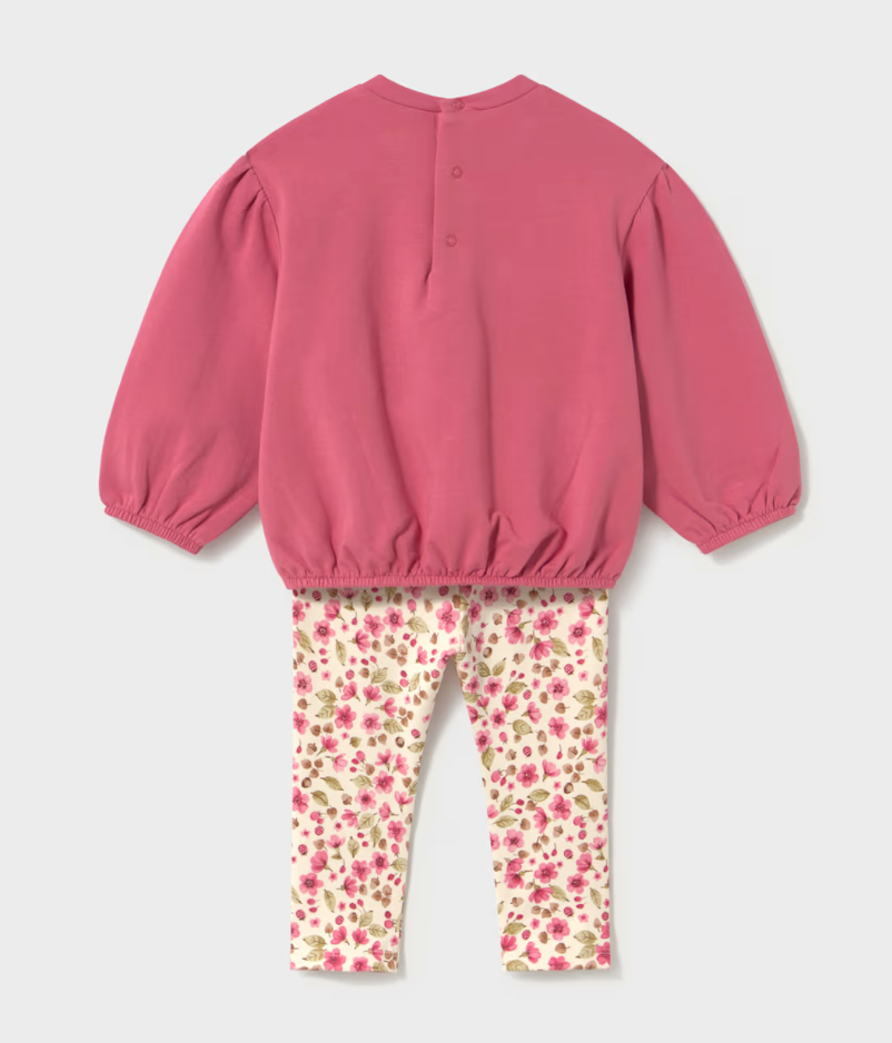 Mayoral Younger Girls Flower Print Legging & Jumper Set