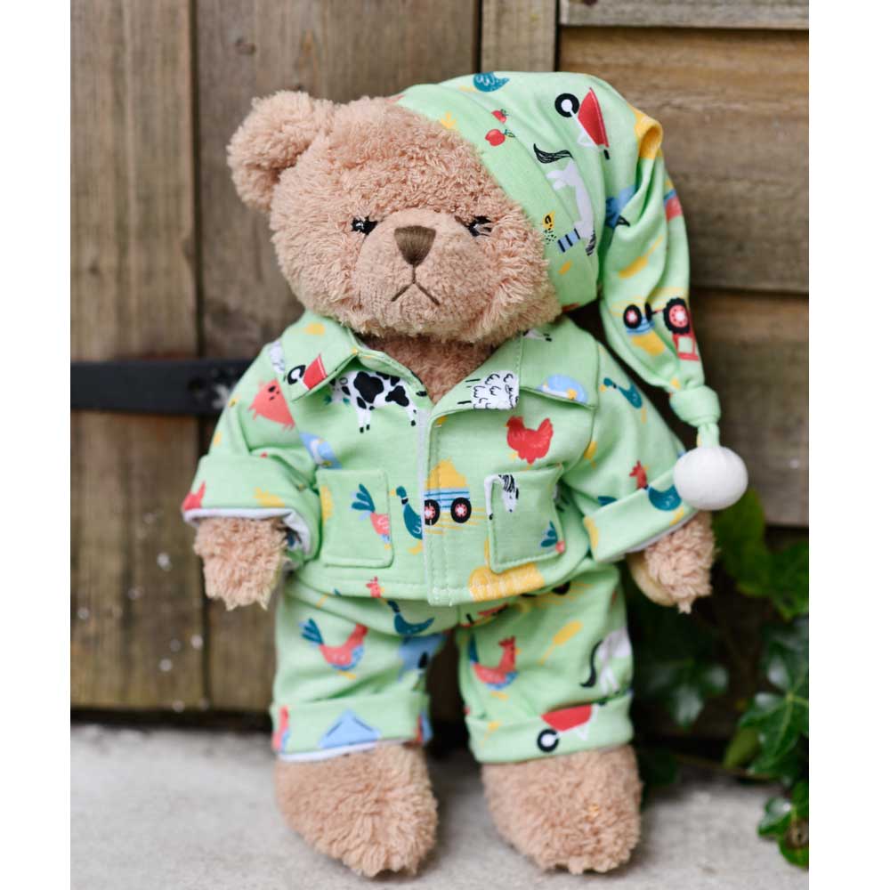 Teddy Bear with Farm Yard Pyjamas