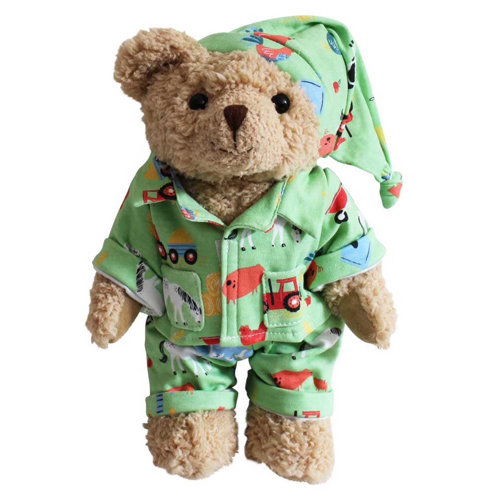 Teddy Bear with Farm Yard Pyjamas