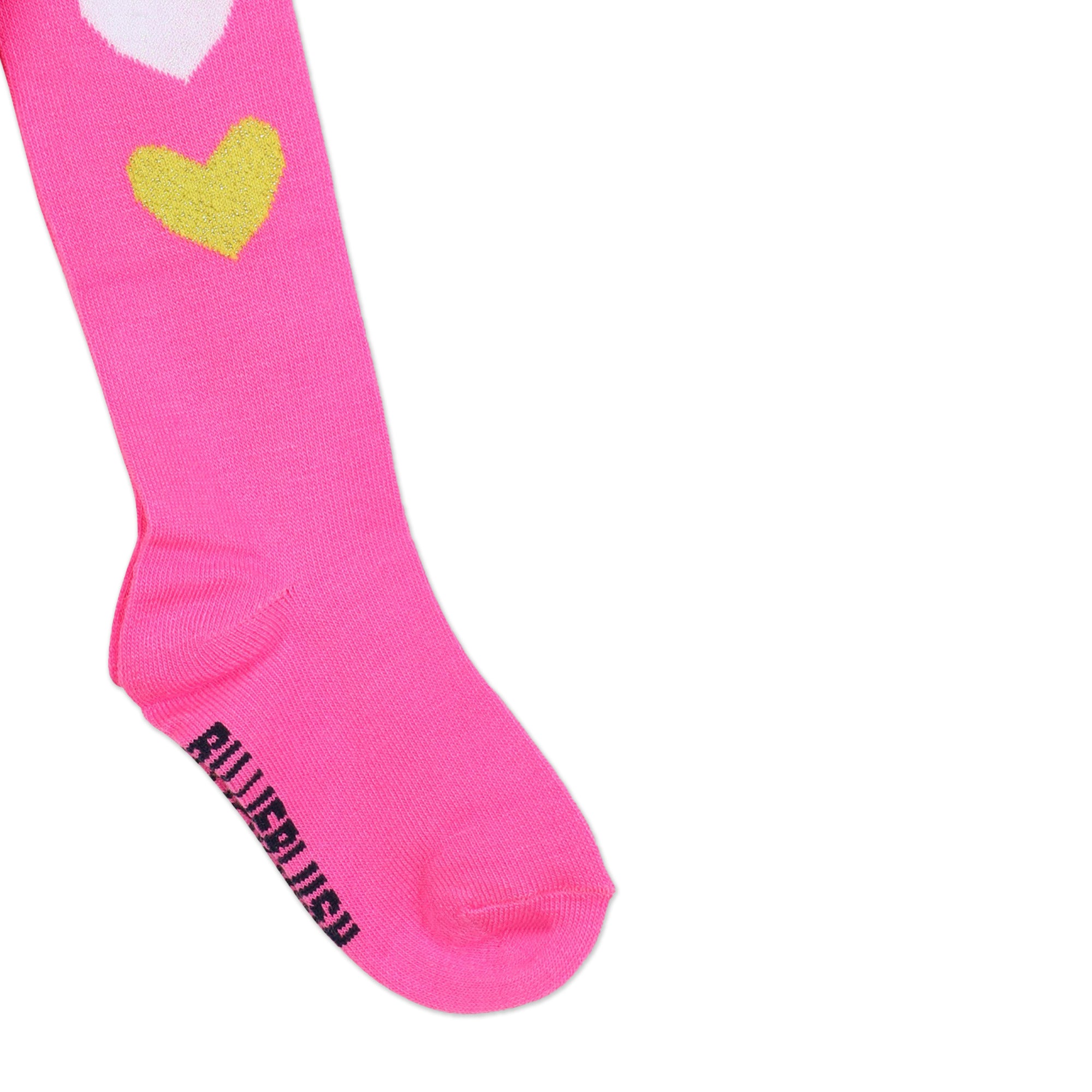 Billieblush Girls Pink Heart Knit Tights