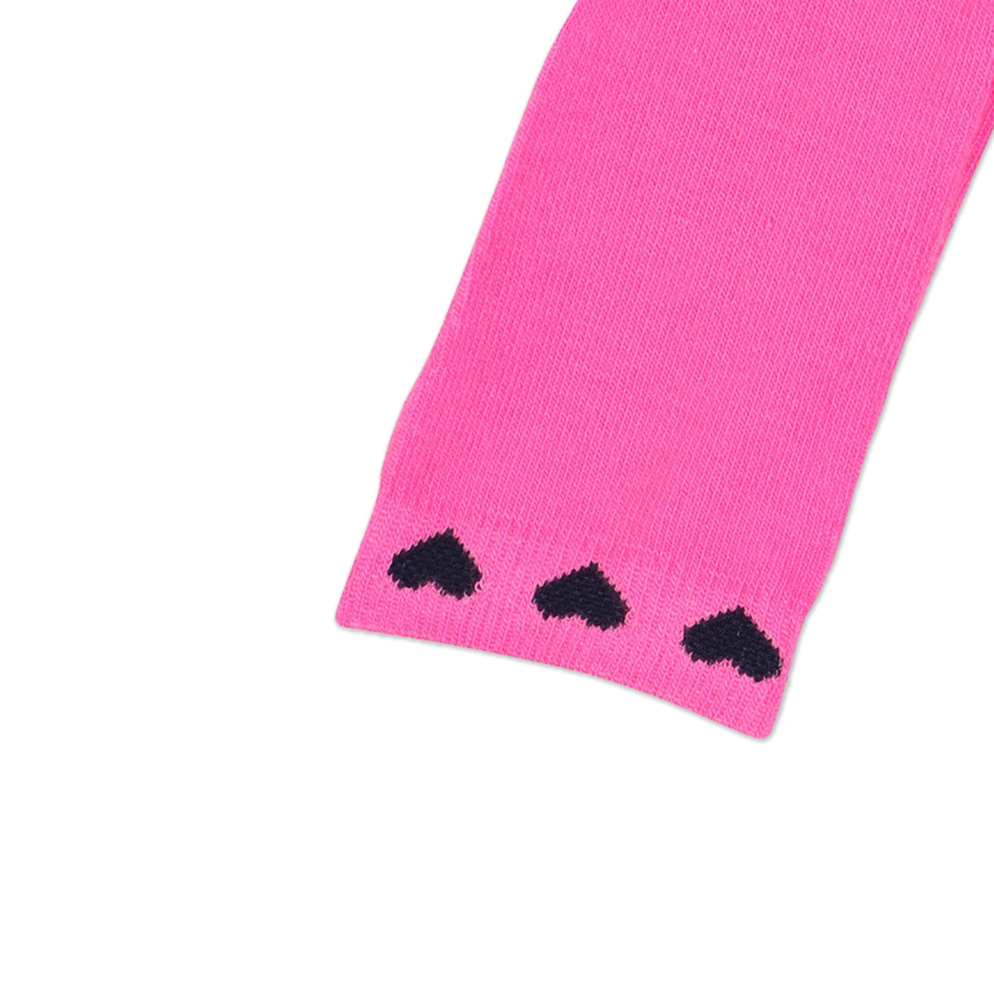 Billieblush Girls Pink Heart Knit Tights