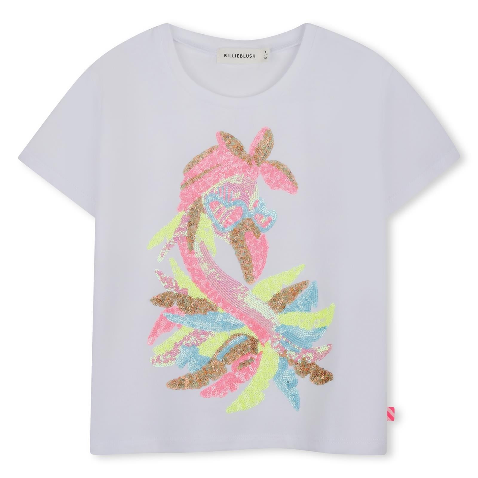 Billieblush Girls White Sequin Tshirt u21922