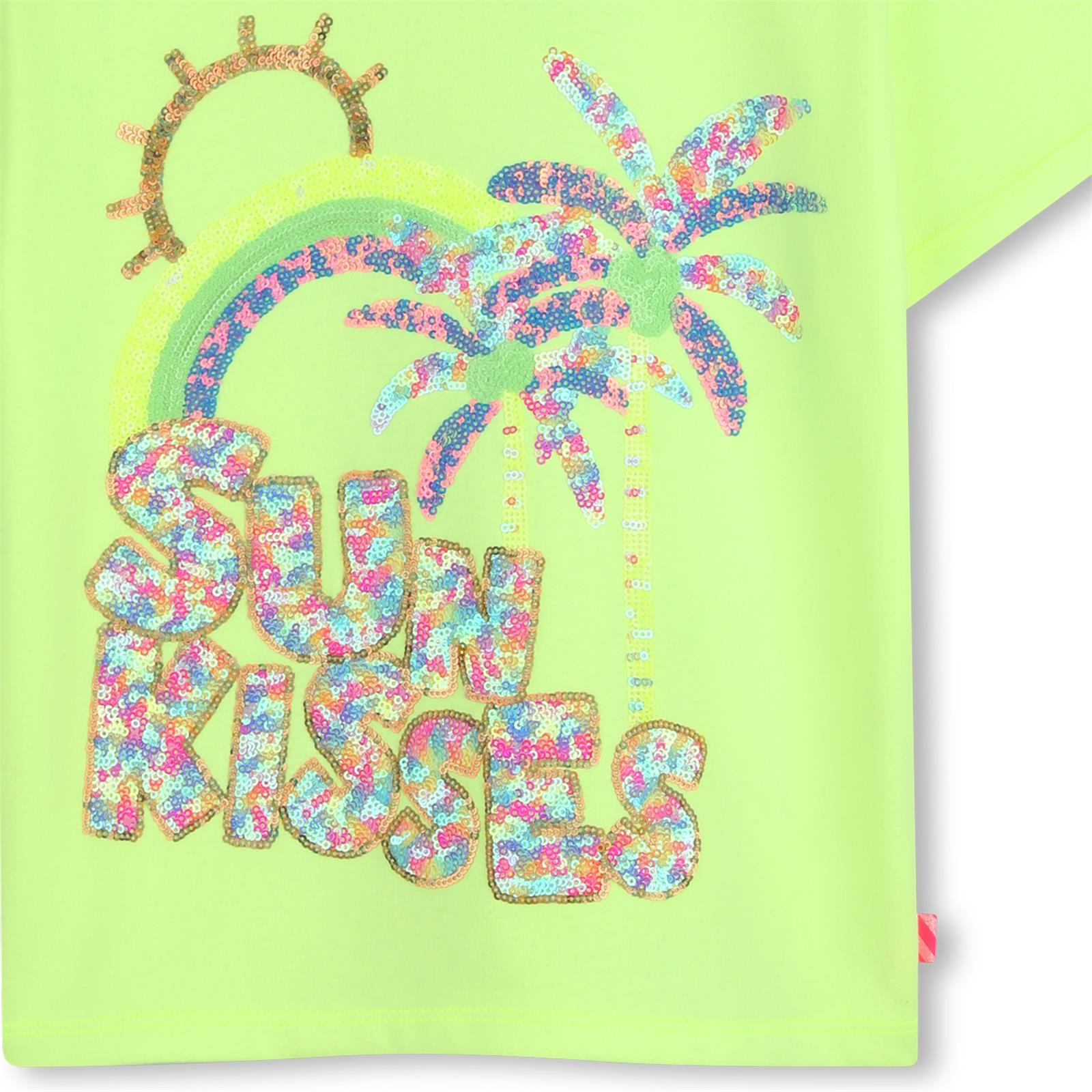 Billieblush Girls Lime Sequin Tshirt u21922