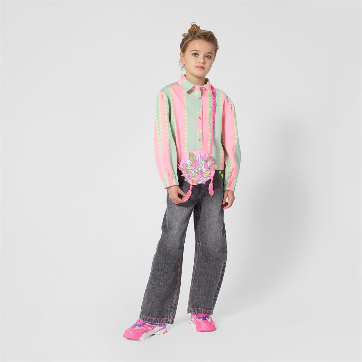 Billieblush Girls Metalic Pink Purple Trainers