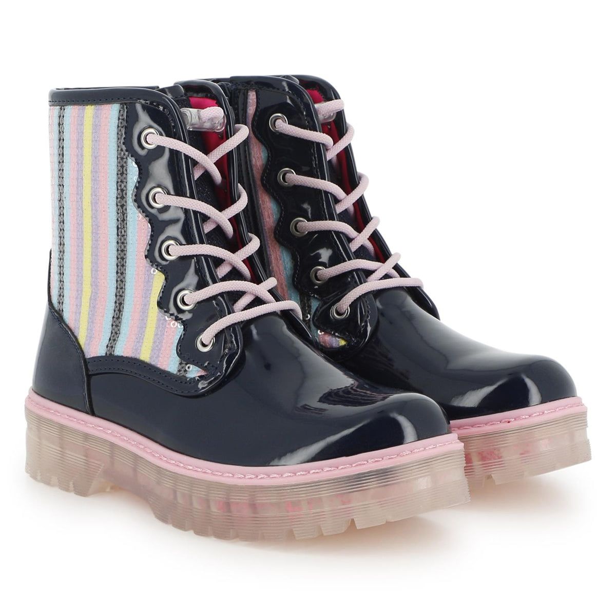 Billieblush Girls Navy Sequin Boots