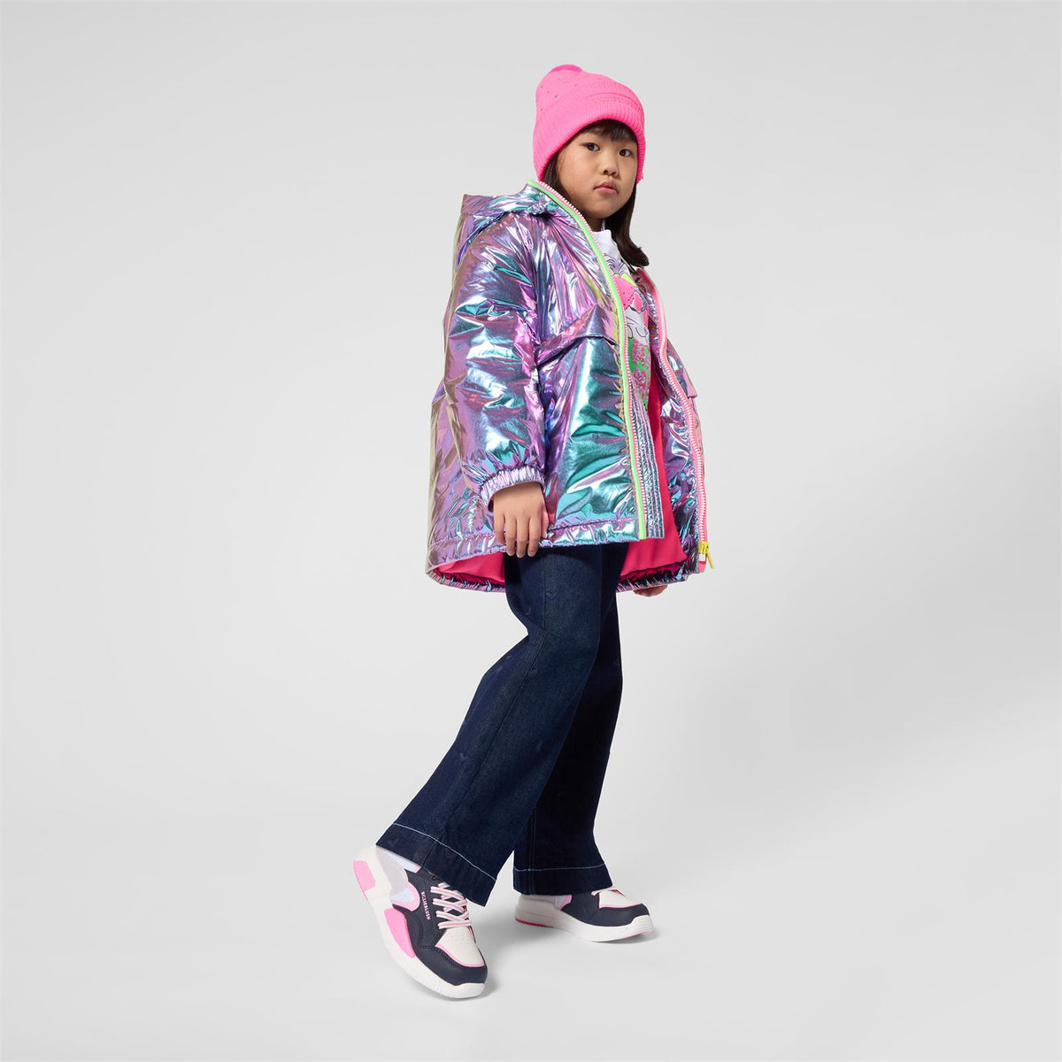 Billieblush Girls Pink Gem Bobble Hat