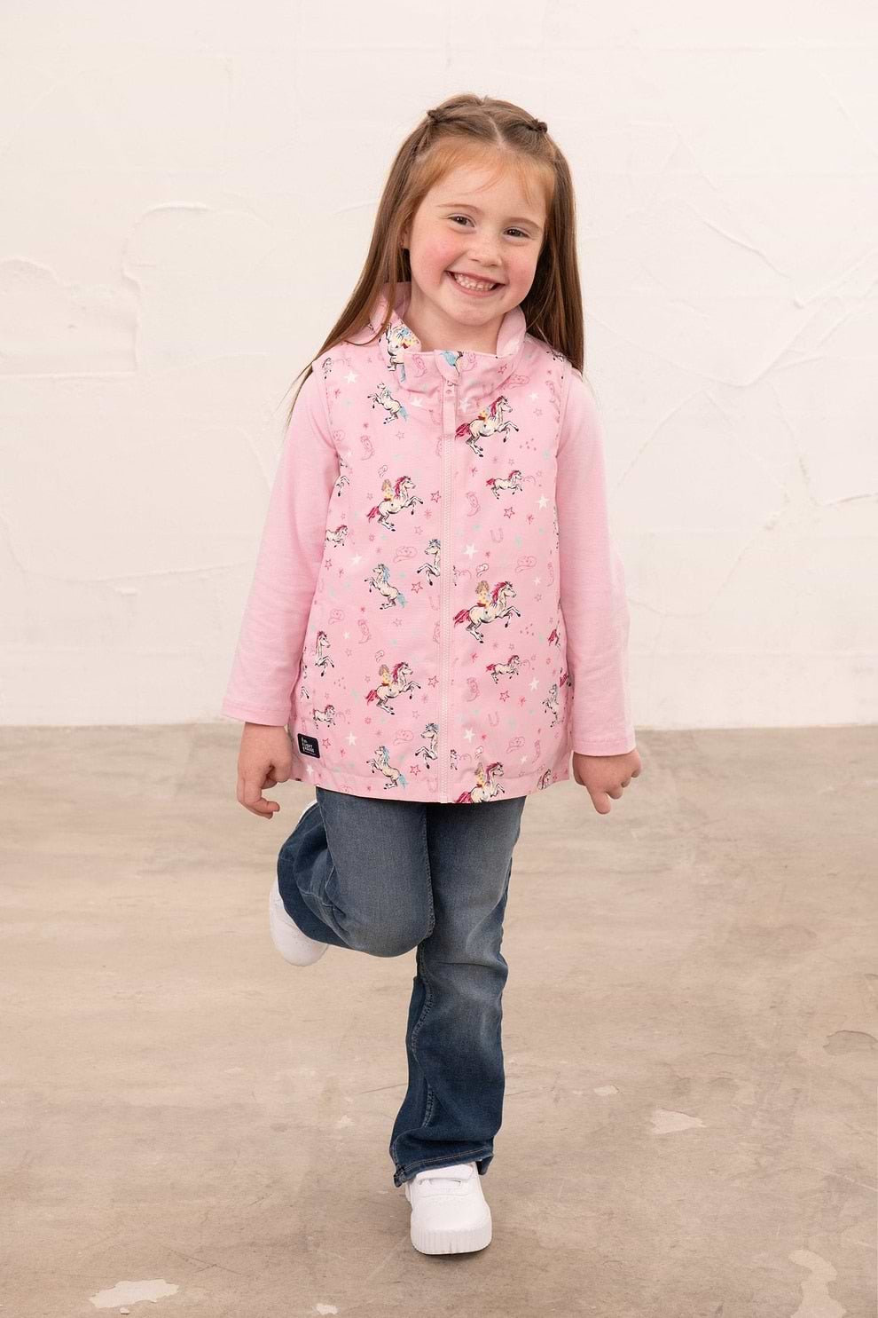 Lighthouse Girls Pink Cowgirl Gilet