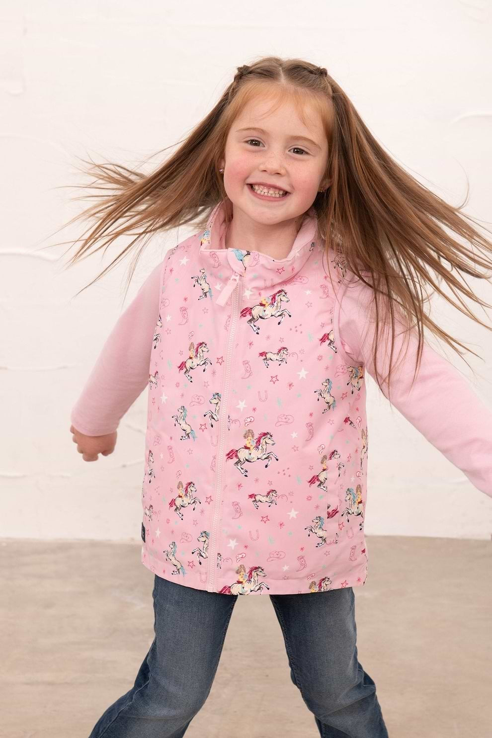 Lighthouse Girls Pink Cowgirl Gilet
