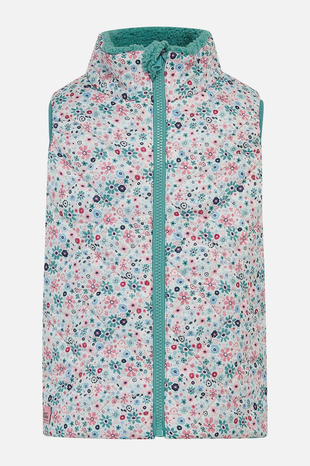 Lighthouse Amber Teal Floral Reversible Gilet