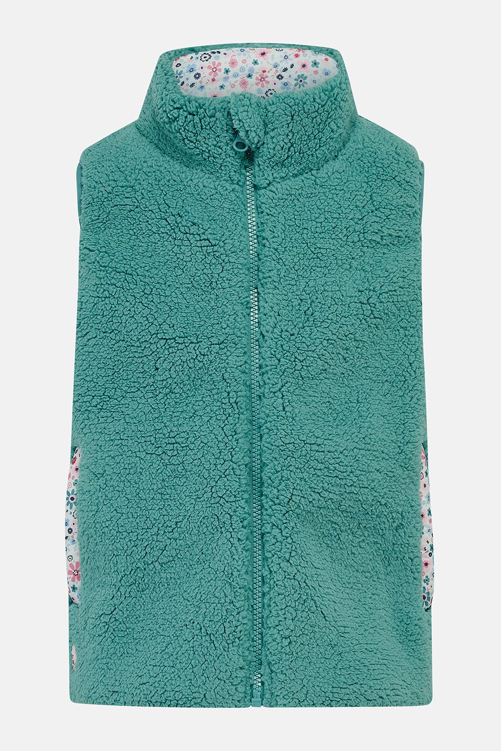 Lighthouse Amber Teal Floral Reversible Gilet