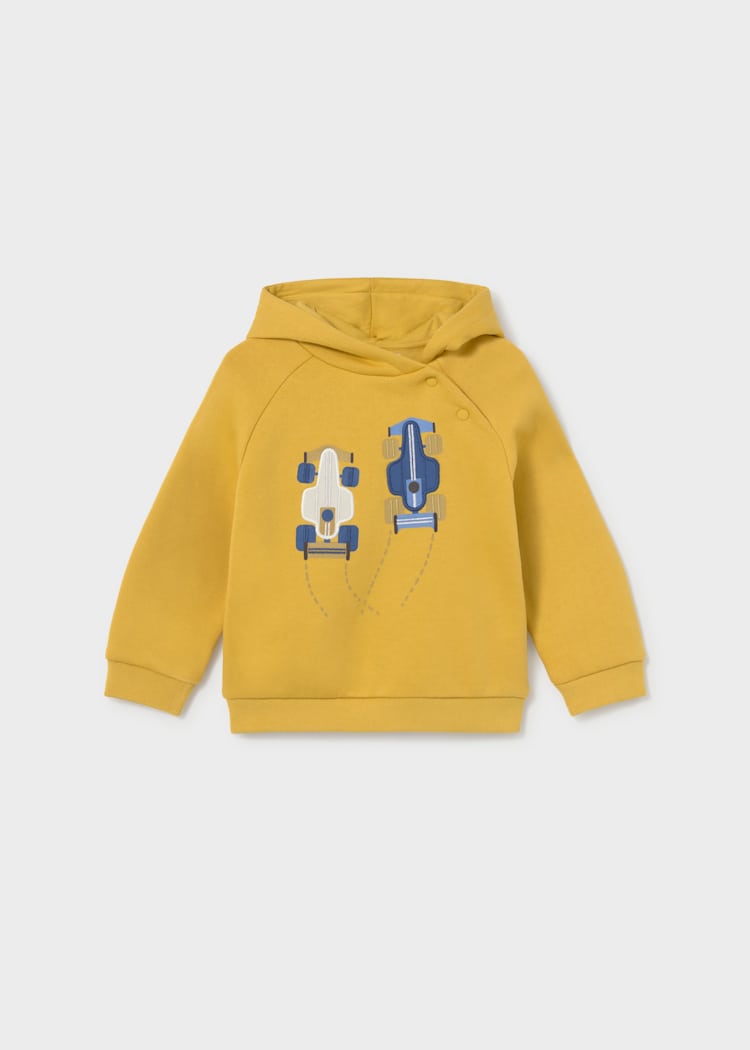 Mayoral Younger Boy Mustard Hooded Sweatshirt,
